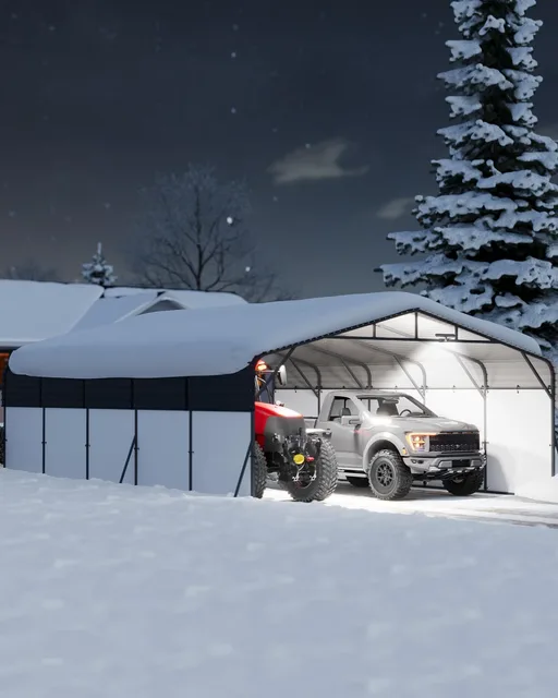 Metal Carport portable led 160 lbs