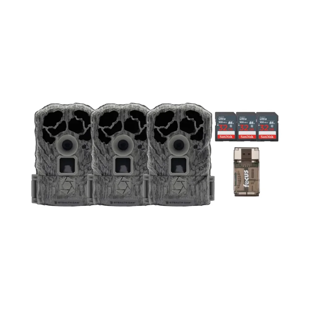 Game Camera 60ft 3 pack adjustable