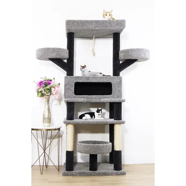 Furniture & Enrichment 75" black gray