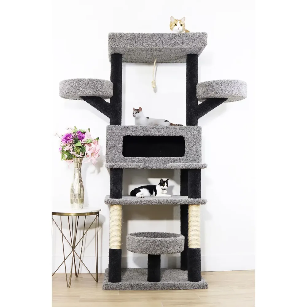 Furniture & Enrichment 75" black gray