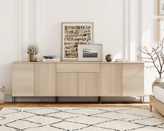 Bedroom 94.5" beige adjustable