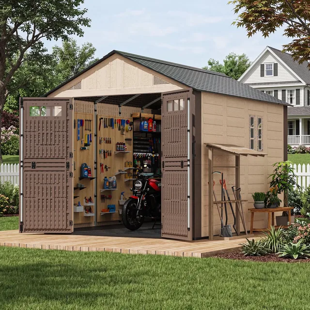 Storage Shed 8' 10' beige