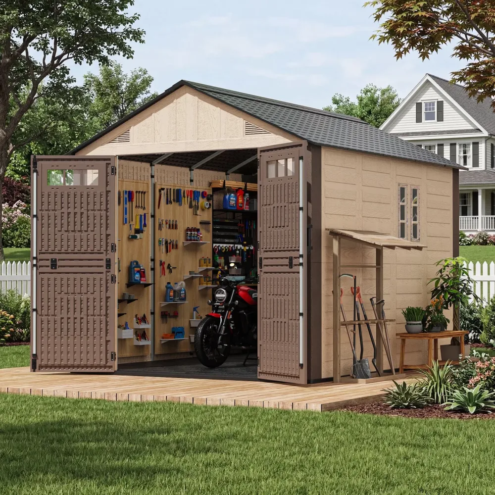 Storage Shed 8' 10' beige