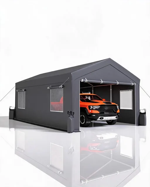 Carport Garage portable grey 20'