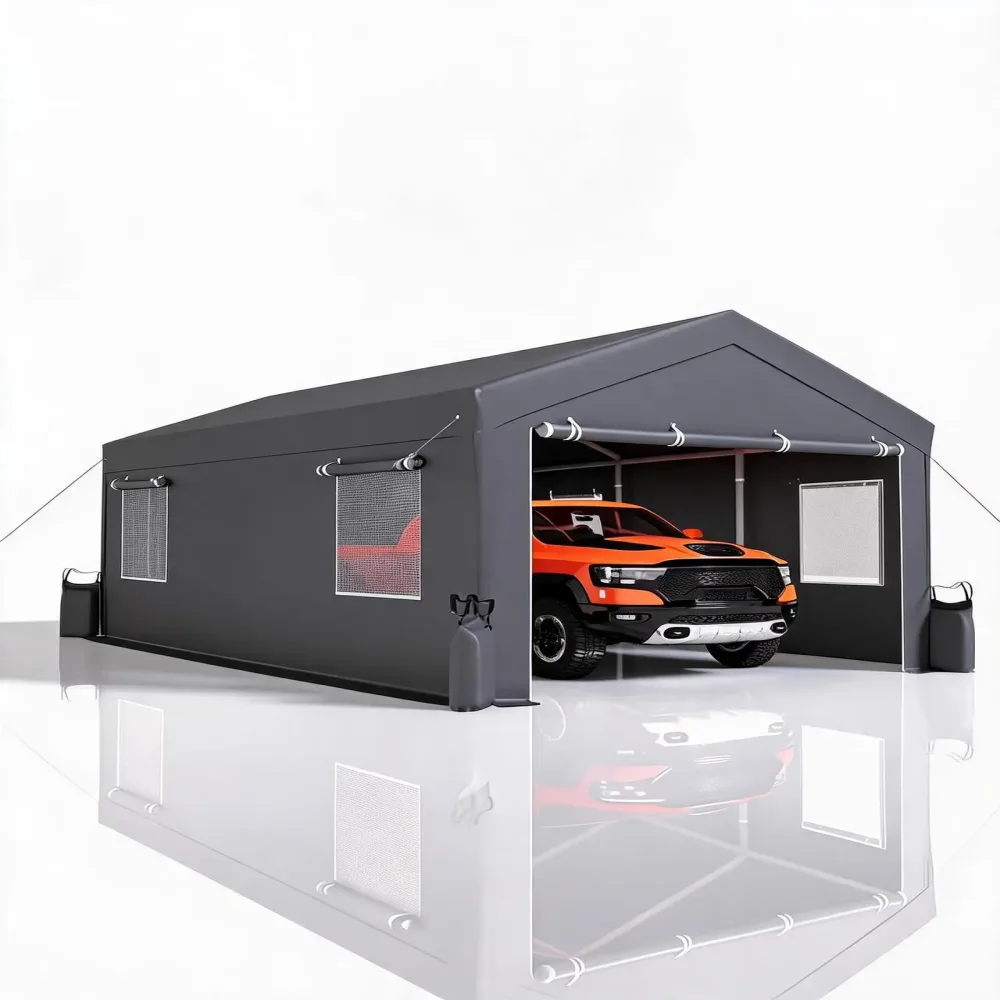 Carport Garage portable grey 20'