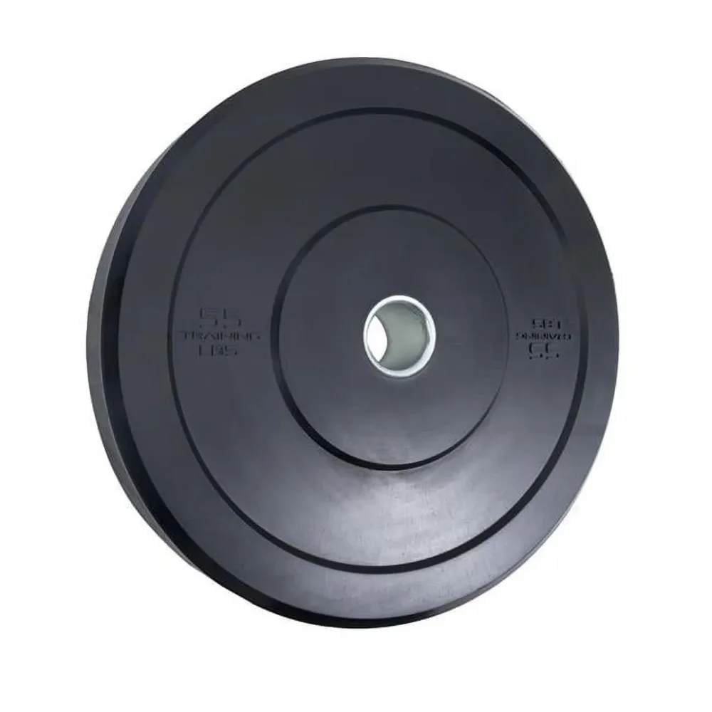 Plate 55 lbs black 8 feet