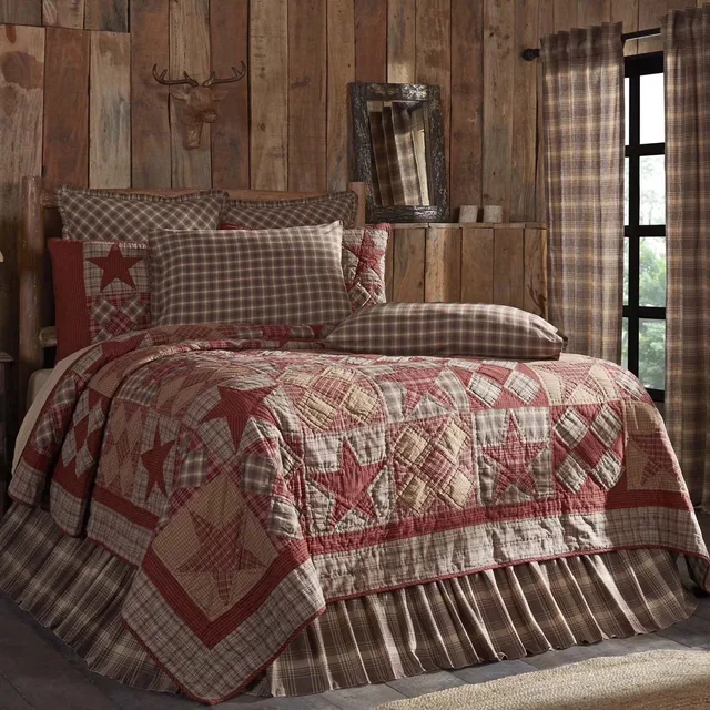 Bedding red brown 105 inch