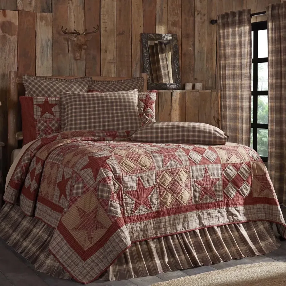 Bedding red brown 105 inch