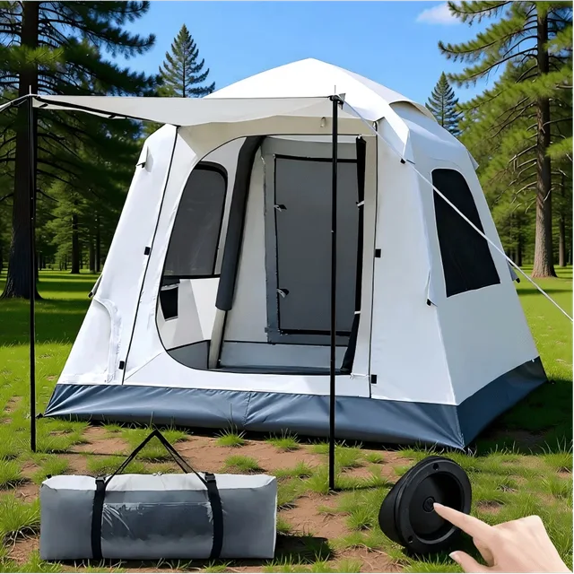 Dome Tent 3-4 person 3-4 people gray