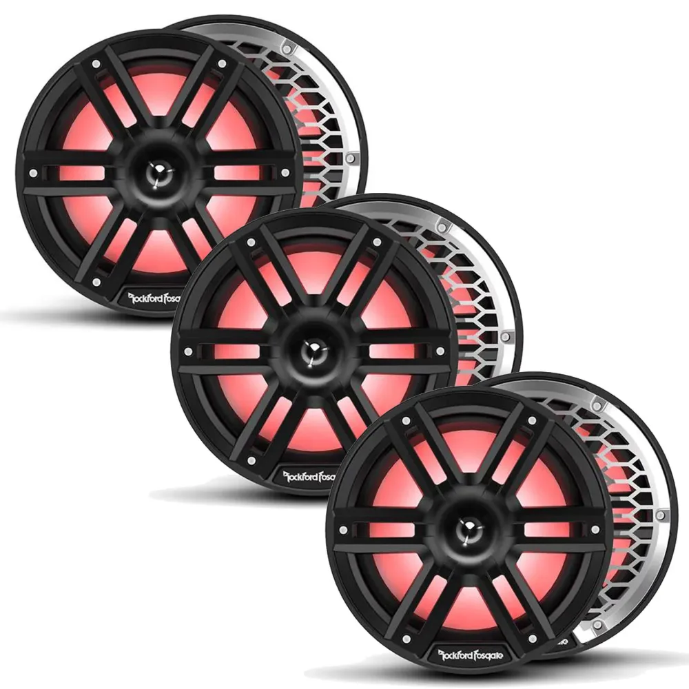 Grille 3 pair 8" black