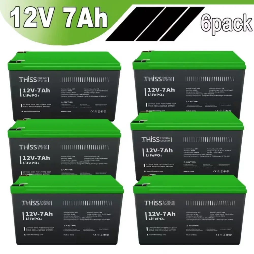 Battery 6packs 12v rechargeable