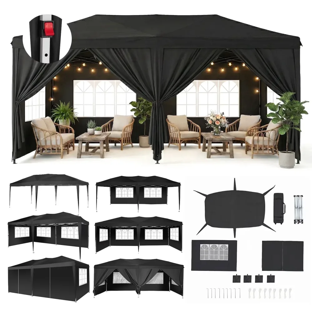 Canopy Tent waterproof adjustable black