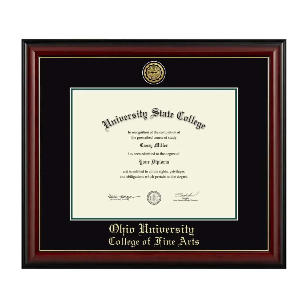 Diploma Frame black green 14w
