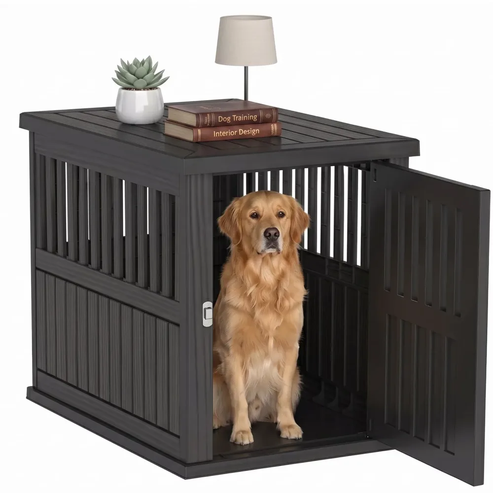 Dog Crate waterproof black gray