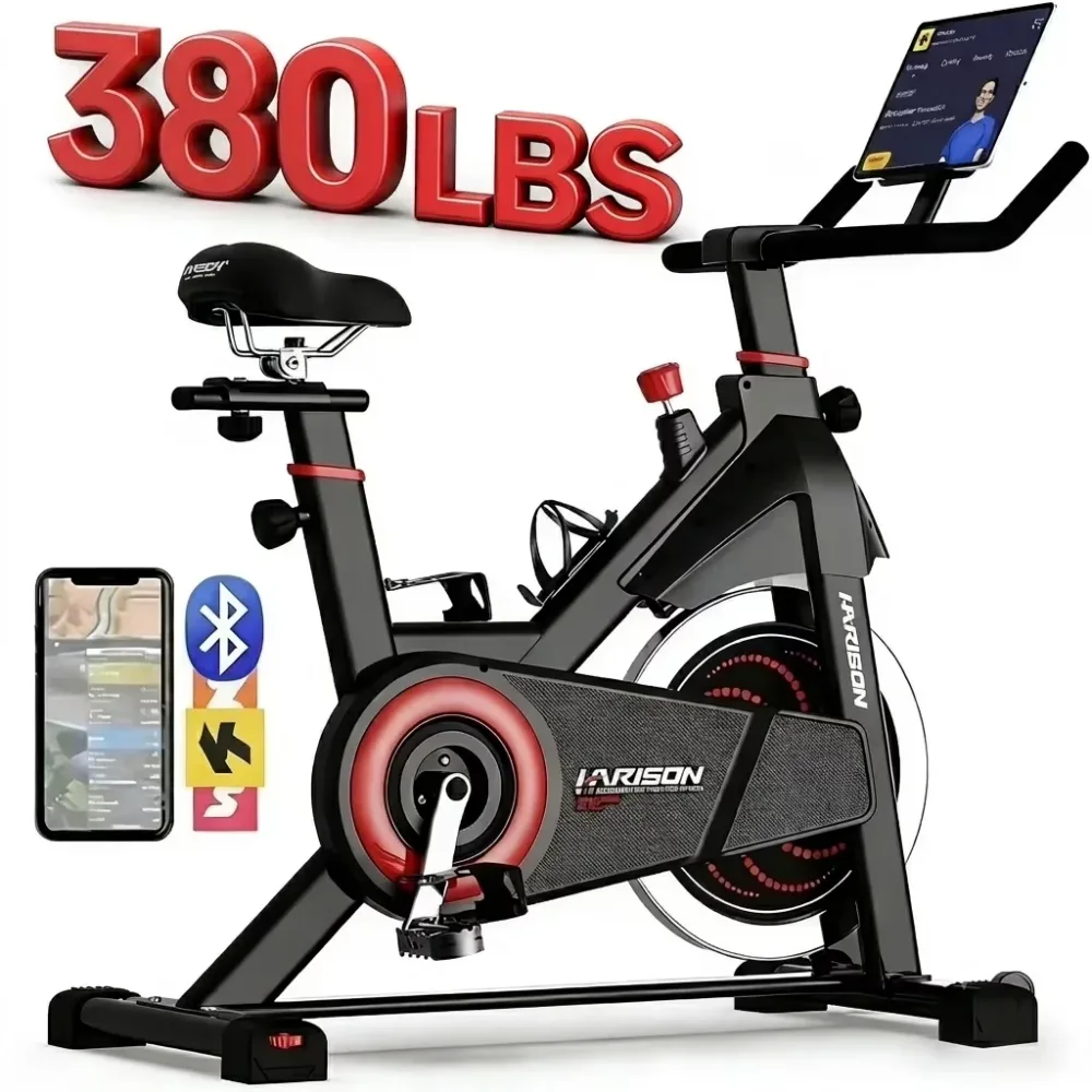 Exercise Bike 380lbs bluetooth adjustable