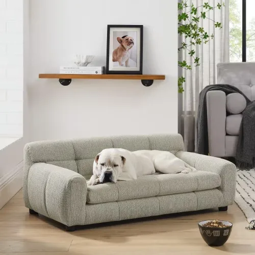 Pet Bed grey beige 22 in