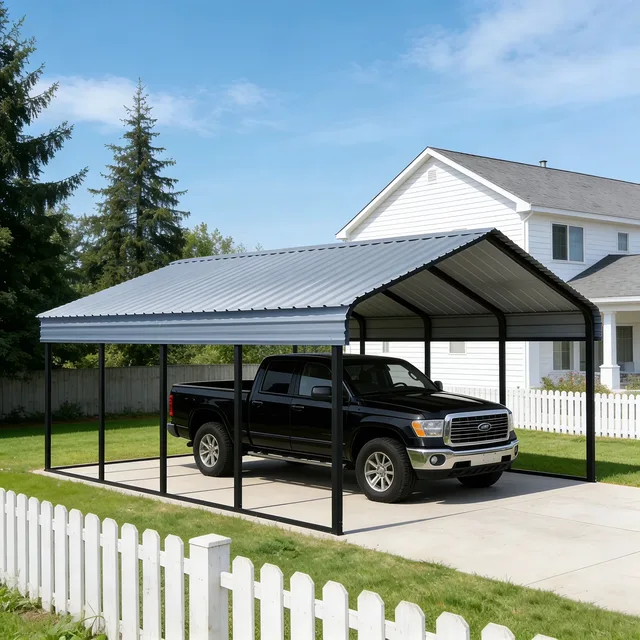 Carport Garage heavy-duty portable black