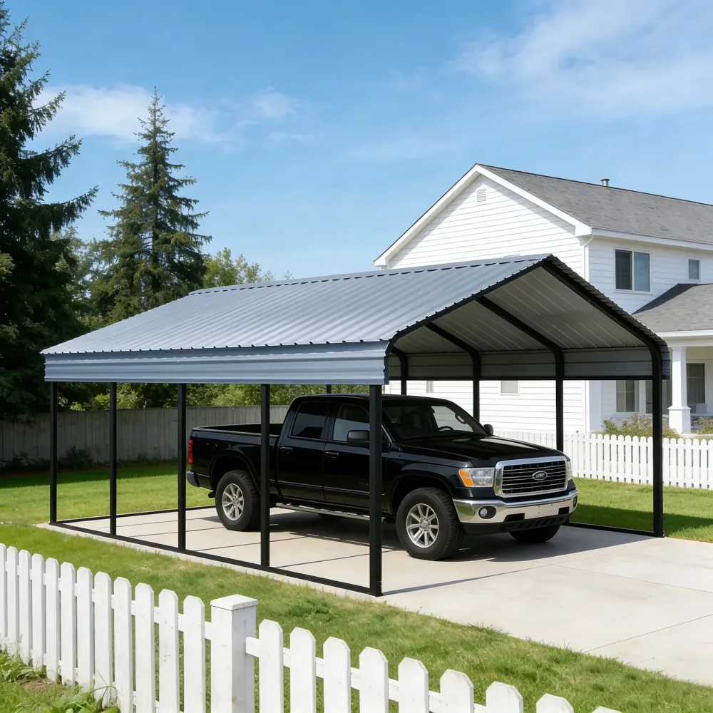 Carport Garage heavy-duty portable black