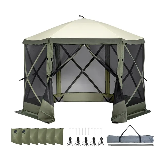 Canopy Tent green 6 people 30.6 lbs