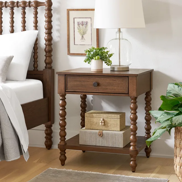 Bedroom Furniture white brown 23.5 in