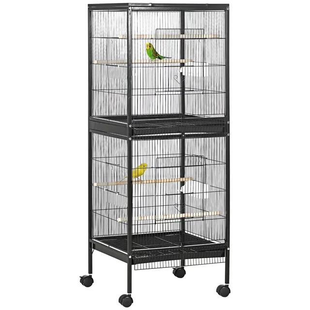 Bird Aviary 1.7 ft 55" black