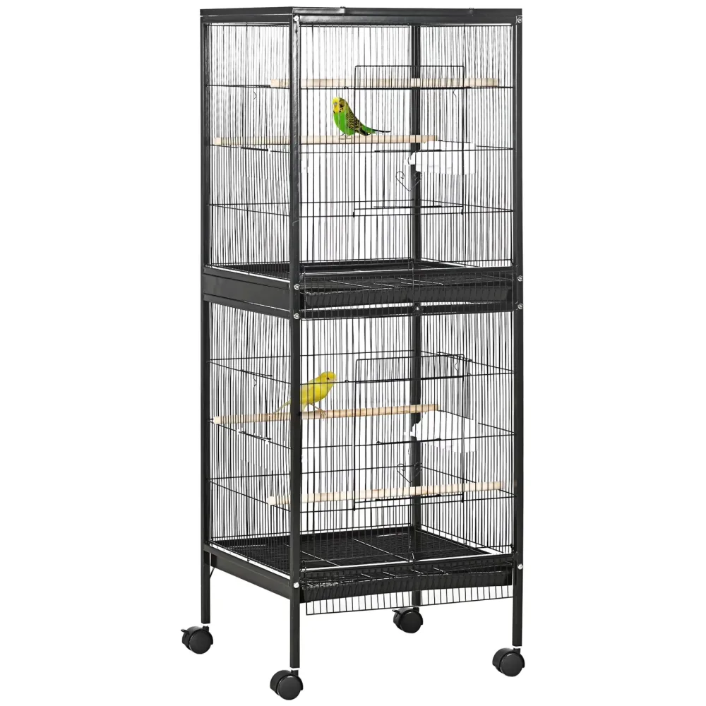 Bird Aviary 1.7 ft 55" black