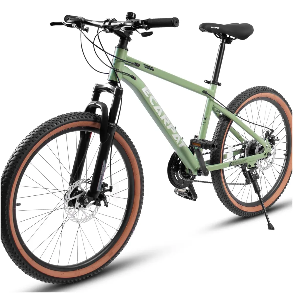Mountain Bike 24 inch green brown