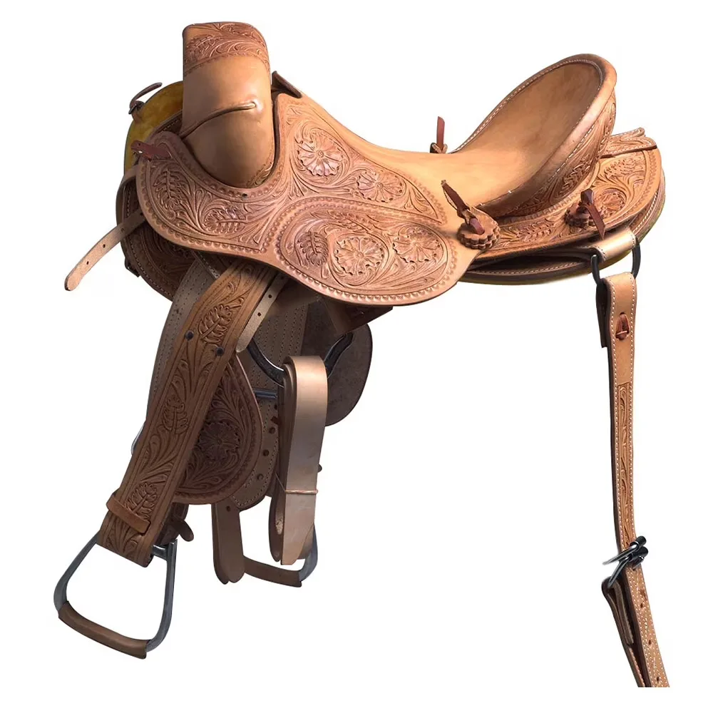 Leather Saddle 15" 16" tan