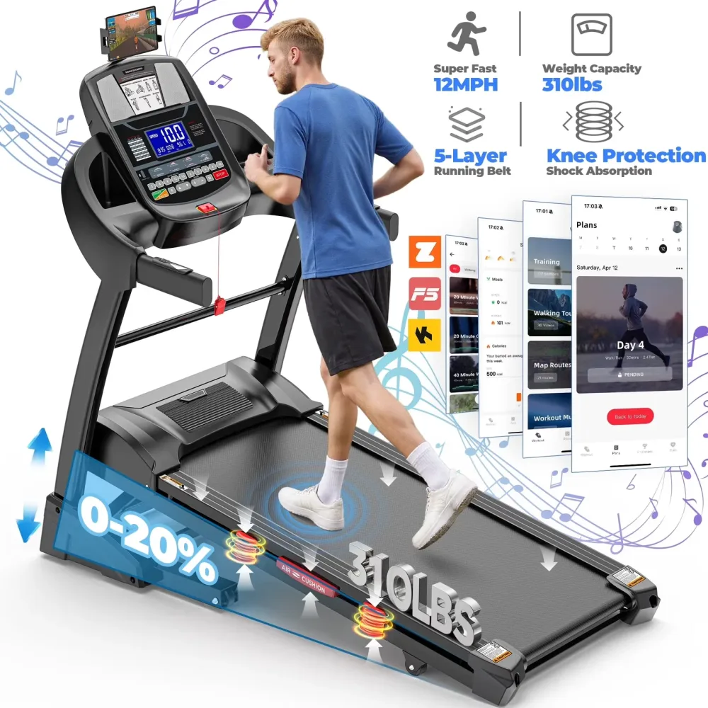 Running Treadmill 4.8hp 300lb 28"