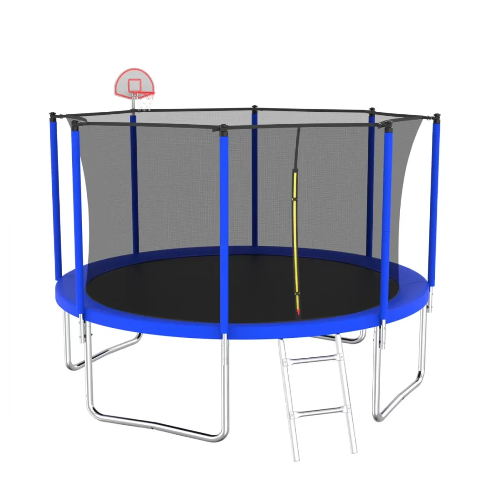 Backyard Trampoline 14ft 12ft blue