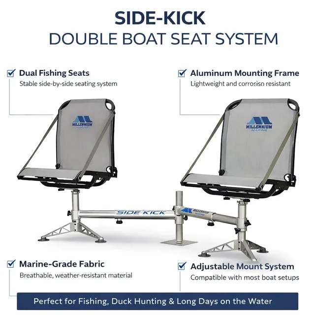 Boat Seats gray 400 lbs heavy-duty