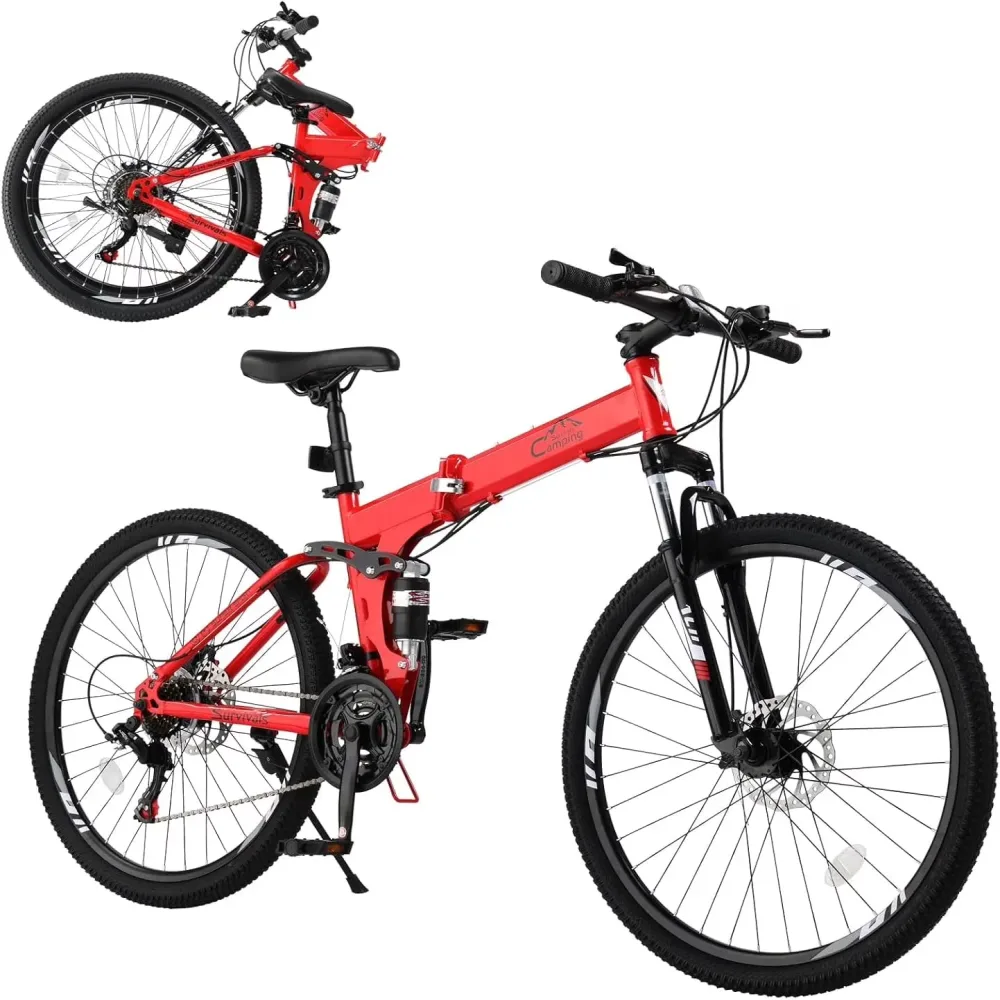 Mountain Bike 26 inch folding red