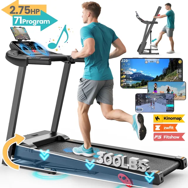 Folding Treadmill 2.75hp 300lb