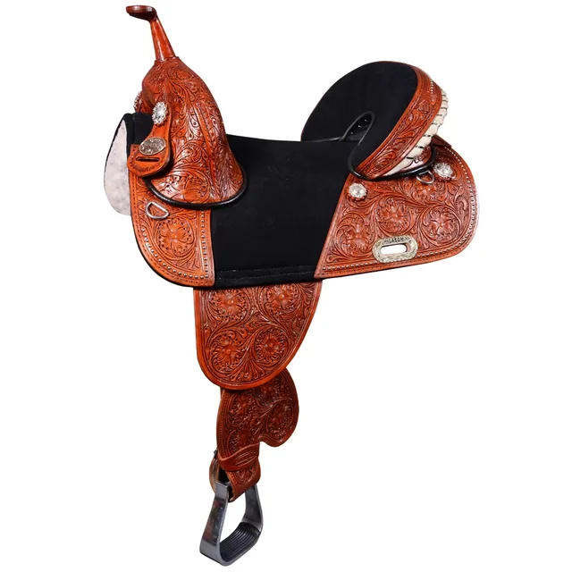 Leather Saddle 8 inch 21 lbs 25 inches
