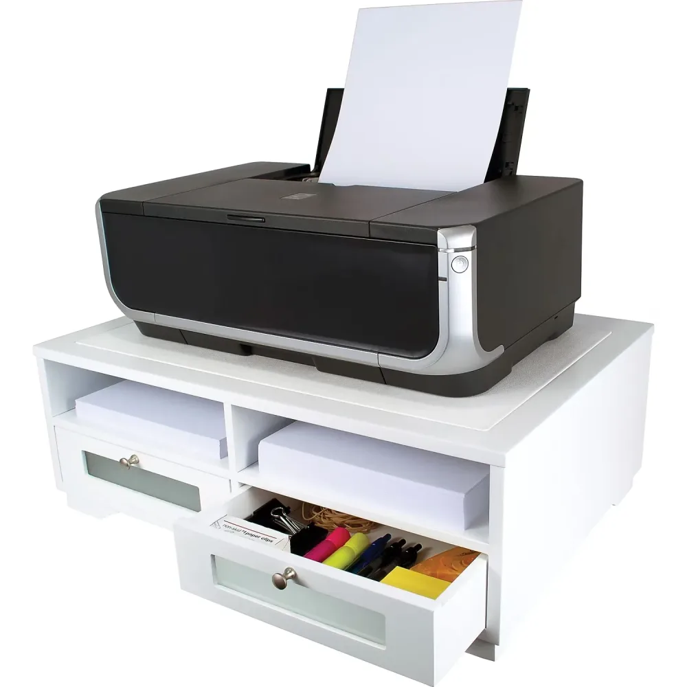 Printer Stand white 18.9 lb 21.75"