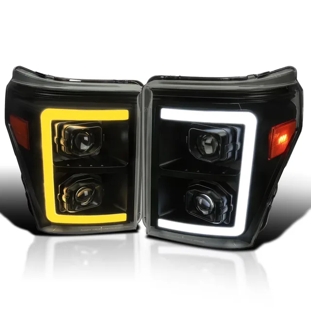 Projector Headlights led black 1 pair