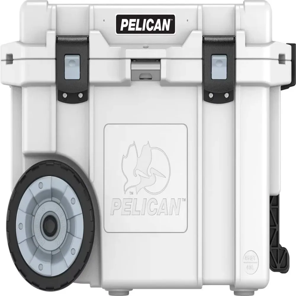 Wheeled Cooler 45 quart grey black