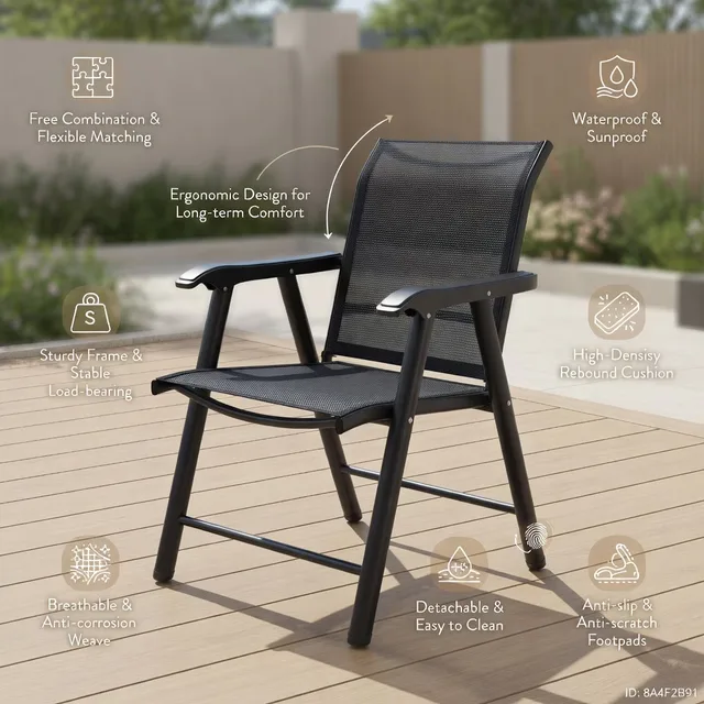 Steel Frame folding brown black