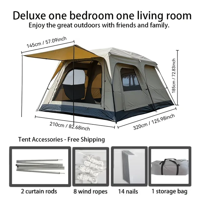Camping Tent 4-10 people foldable portable