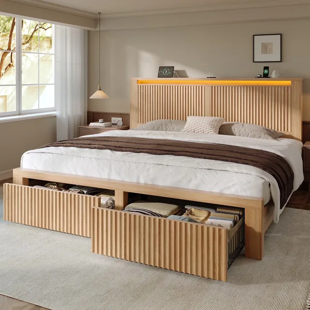 Bed Frame led 800 lbs 75.98 in