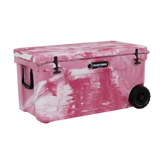 Rolling Cooler 110 quart white heavy-duty