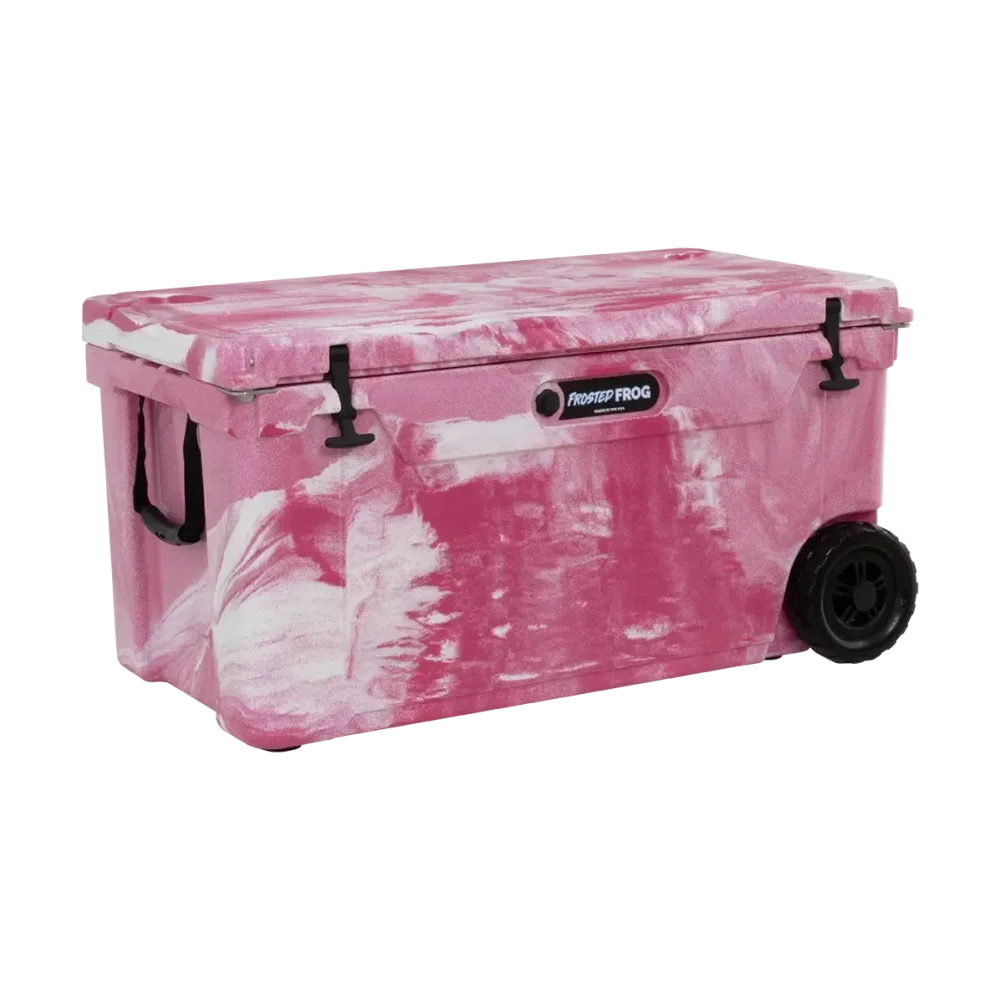 Rolling Cooler 110 quart white heavy-duty