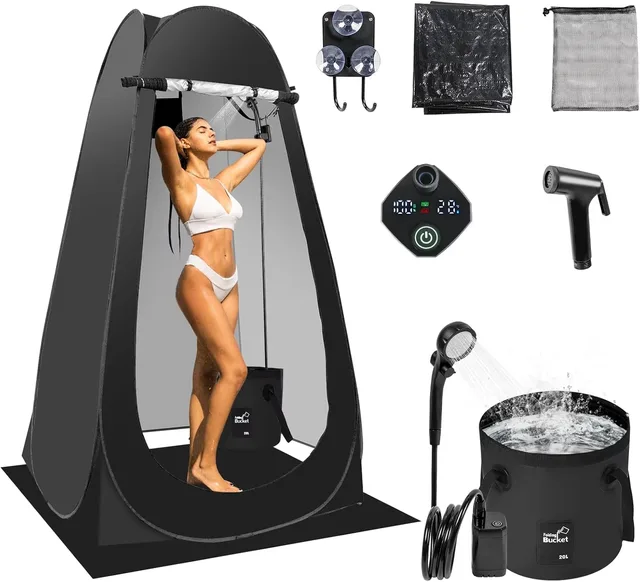 Shower Tent portable rechargeable 2"