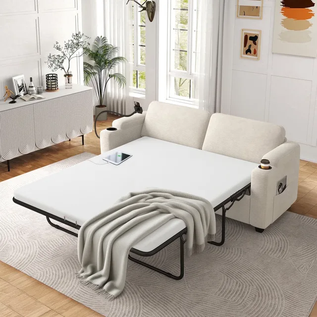 Living Room 89" 72.8" beige