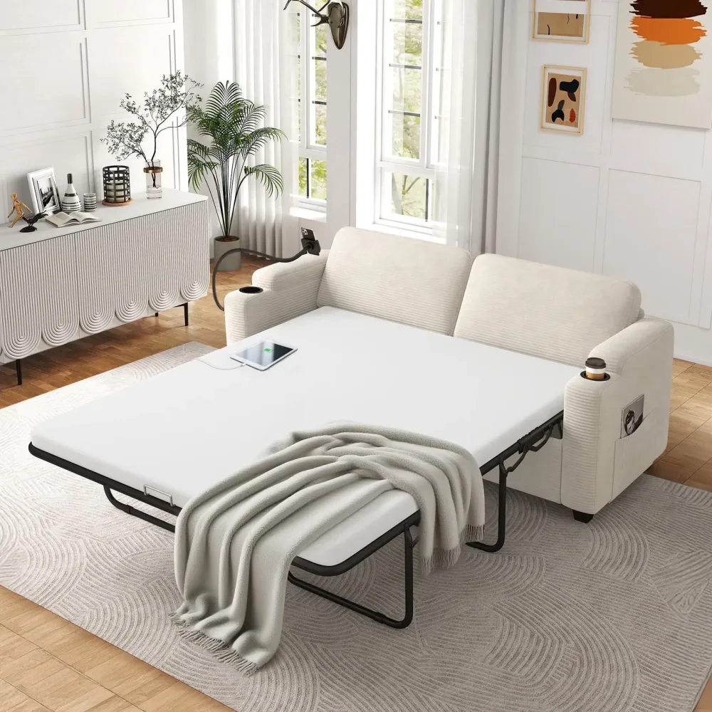 Living Room 89" 72.8" beige