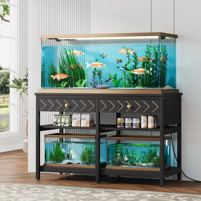 Aquarium Stand 40-50 gallon 911lbs black