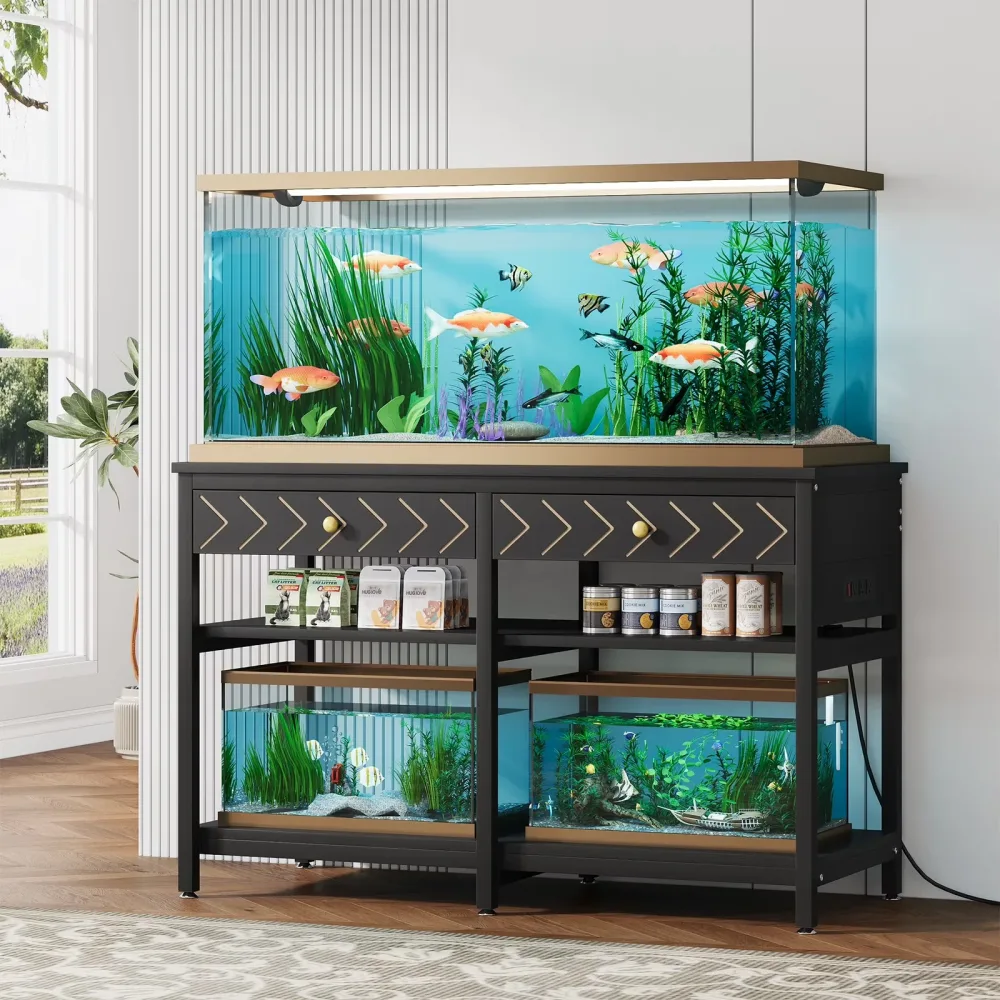 Aquarium Stand 40-50 gallon 911lbs black