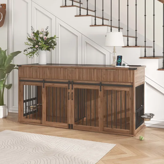 Dog Crate 71' brown 150 lbs