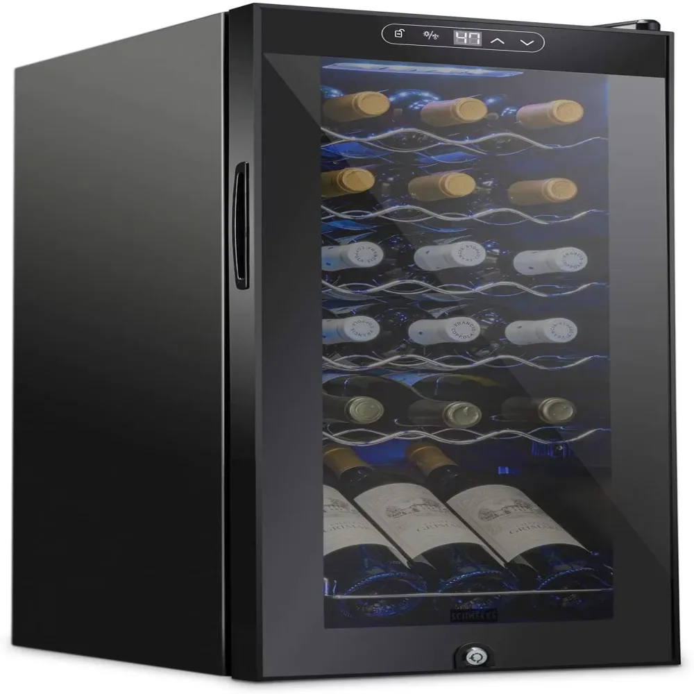 Wine Cooler black adjustable led