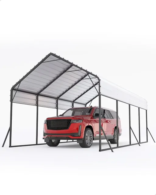 Steel Carport heavy-duty 2 in 13 ft